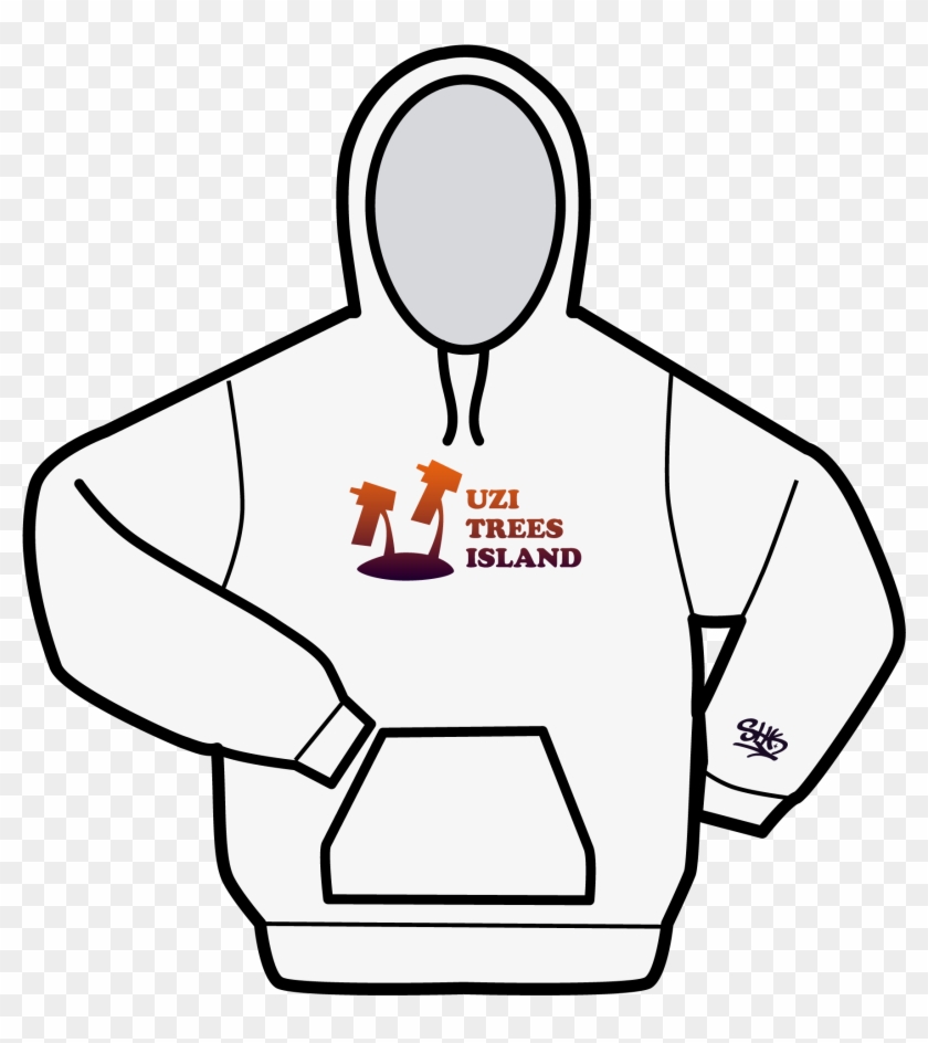 Image Of Uzi Hoodie - Hoodie Template Clipart #1165385