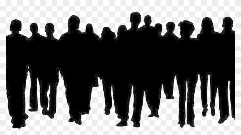 Crowd Of People Clipart Clip Art - Shadow Crowd Of People - Png Download #1166077