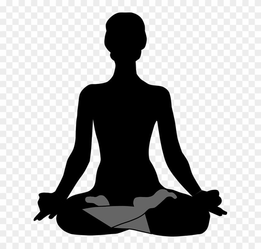 Buddha, Lotus Pose, Sport, Woman, Yoga - Meditation Silhouette Clipart #1166112