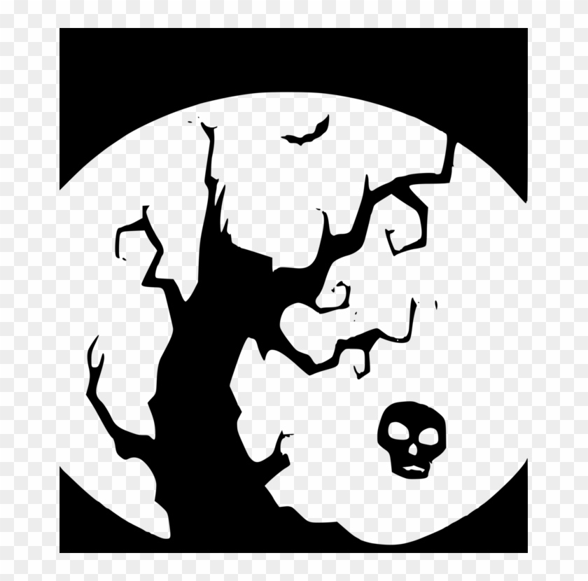 Halloween Pumpkins Jack O' Lantern Pumpkin Carving - Window Silhouette Halloween Tree Clipart