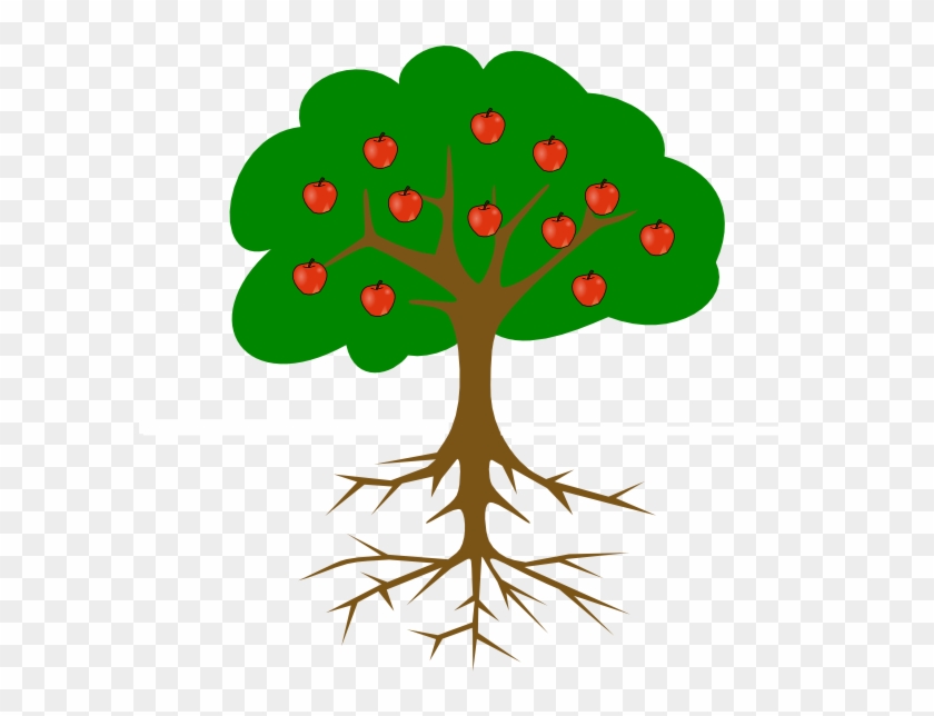 Tree Drawing With Fruits Clipart #1166624