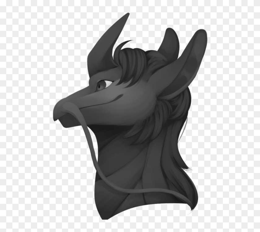Unicorn Head Clipart Black And White - Illustration - Png Download