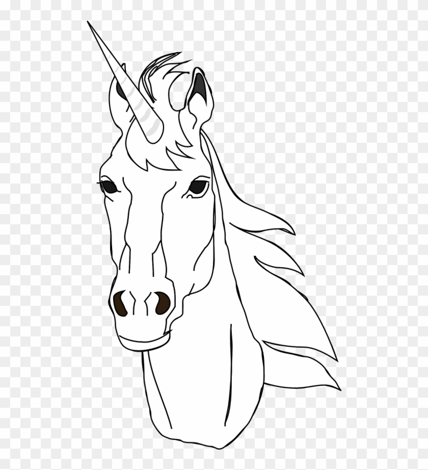 Vector Graphics - Cabeça De Unicornio Desenho Png Clipart