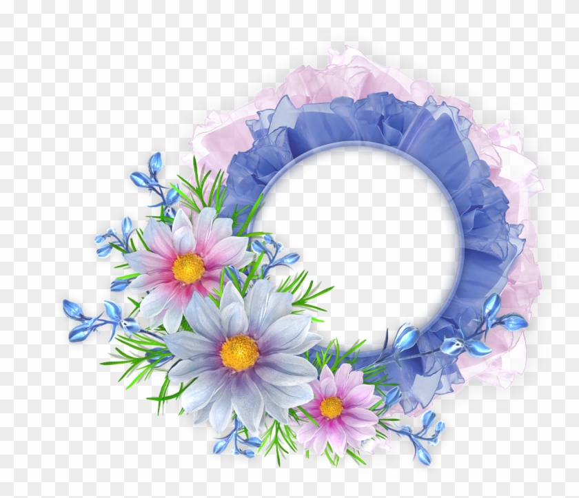 Blue Flower Borders And Frames Download Clipart #1167273