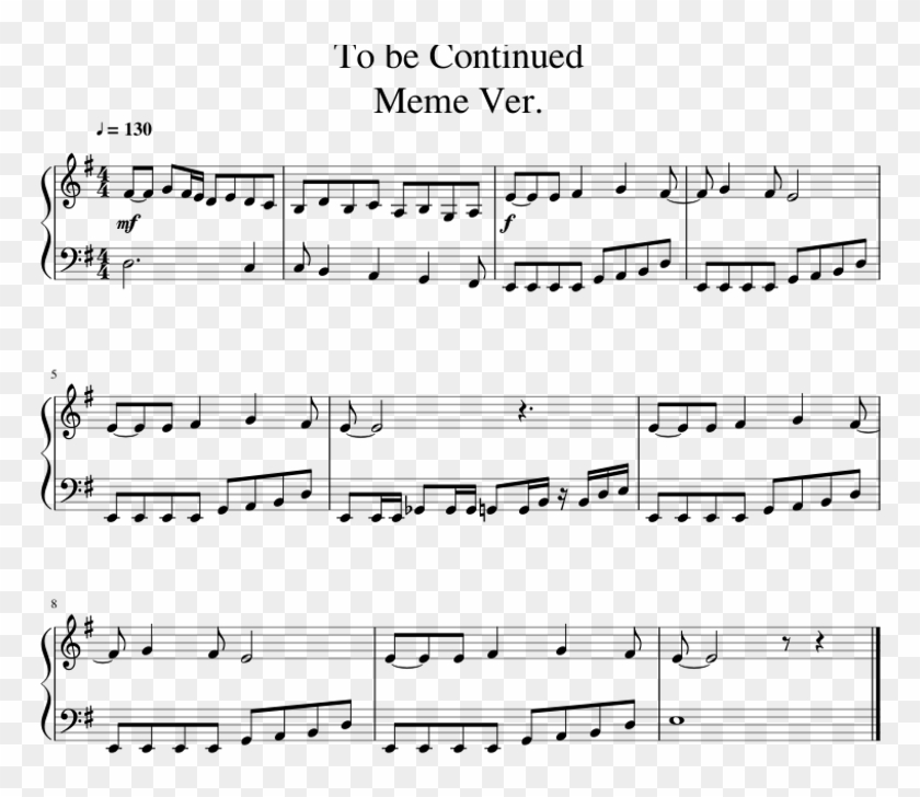 To Be Continued - Sweet Creature Sheet Music Clipart #1167477