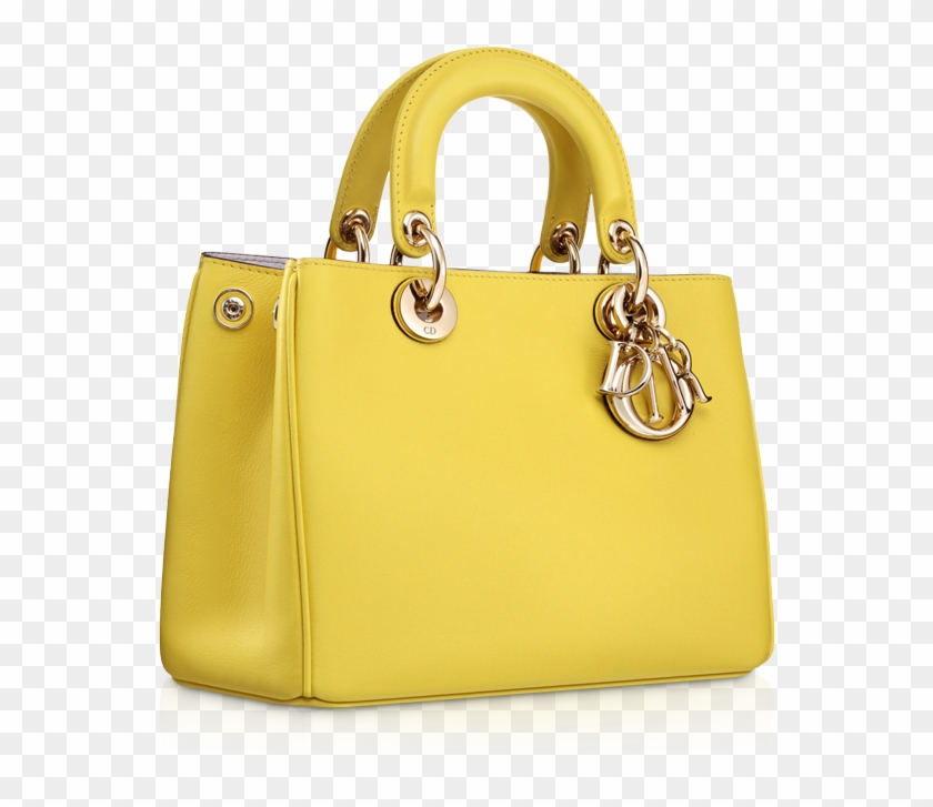 Dior Jaune Vif Diorissimo Small Bag - Yellow Purse Png Clipart