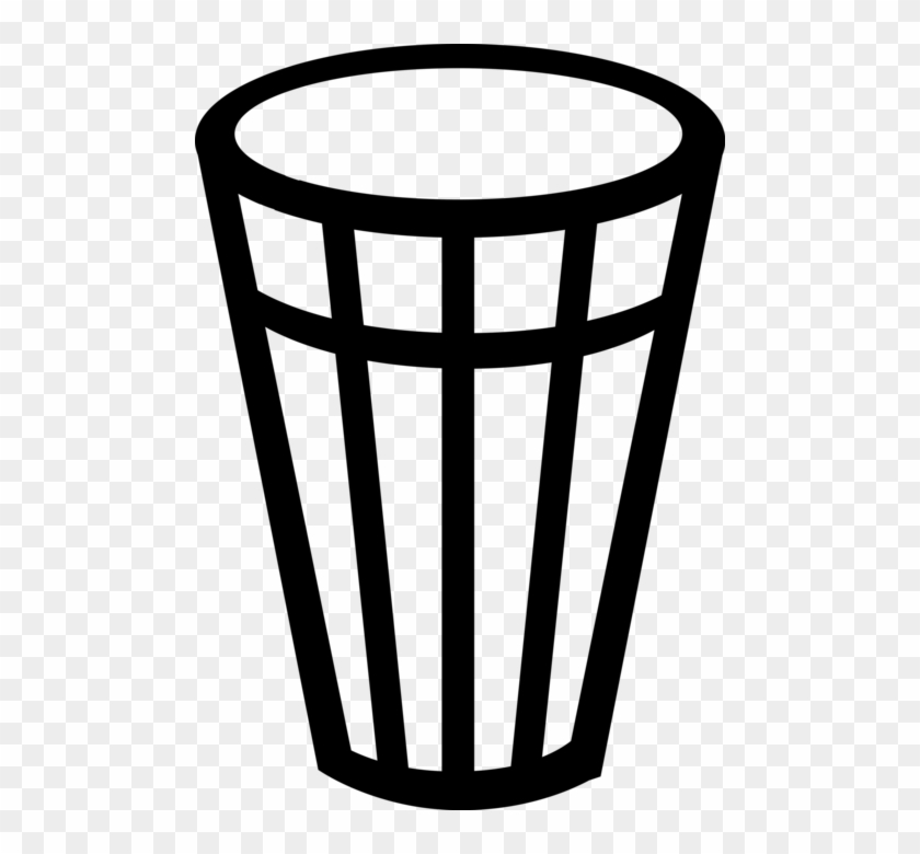 Vector Illustration Of Waste Basket, Dustbin, Garbage Clipart