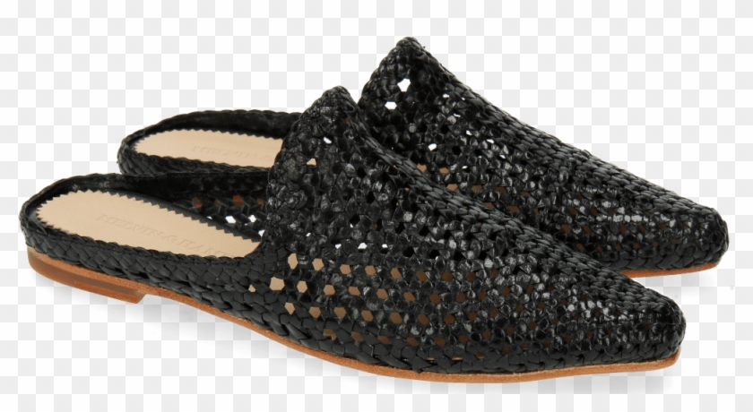 Mules Joolie 14 Mesh Woven Black - Slip-on Shoe Clipart #1168073
