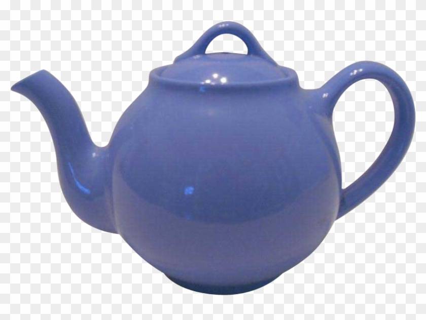 Roly Poly Sky Blue Lipton Ceramic Teapot - Teapot Clipart