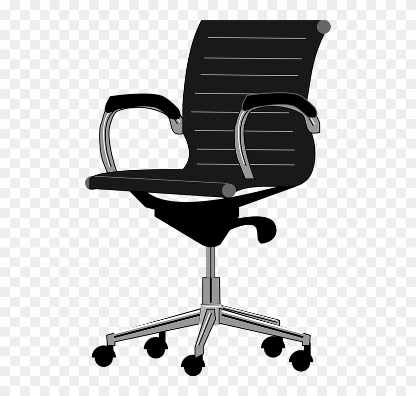 Black Office Chair - Office Chair Clipart - Png Download #1168842