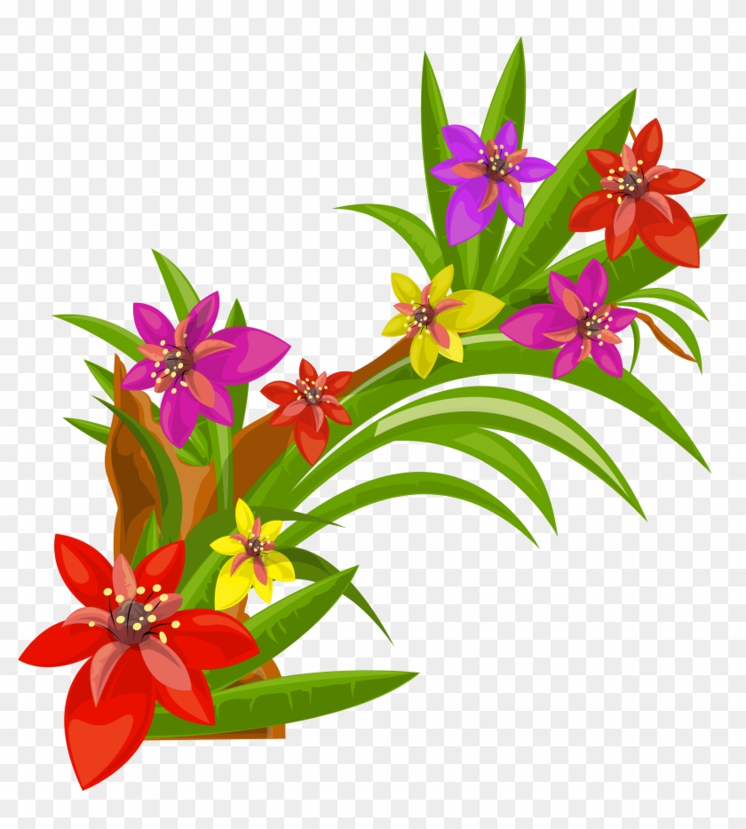 Exotic Flowers Decoration Png Image - Flowers Decoration Images Png Clipart #1169362