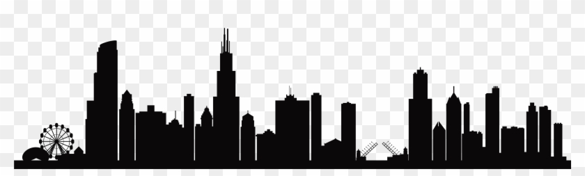 Chi Skyline2015 11 19t09 - Silhouette Chicago Skyline Black And White Clipart #1170665