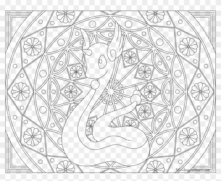 Adult Pokemon Coloring Page Dragonite - Adult Pokemon Coloring Page Dragonair Clipart