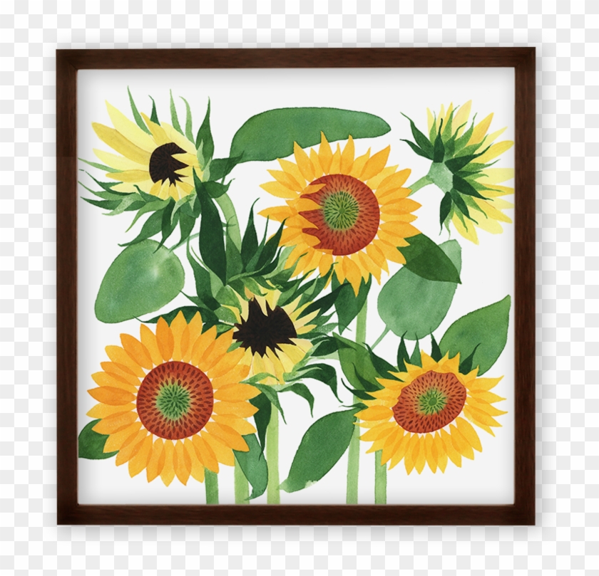 Sunflowers Art Print , Png Download - Sunflower Clipart #1170871