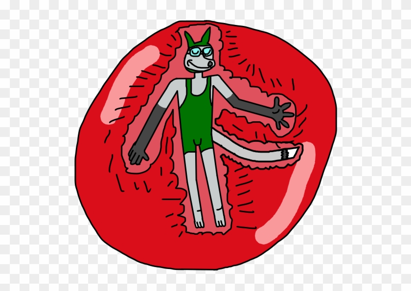 Ghost's Red Balloon - Blue Peace Sign Clipart