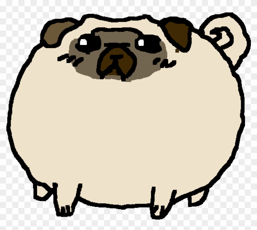 Adorable Fat Pug - Chibi Dog Chubby Clipart #1171358