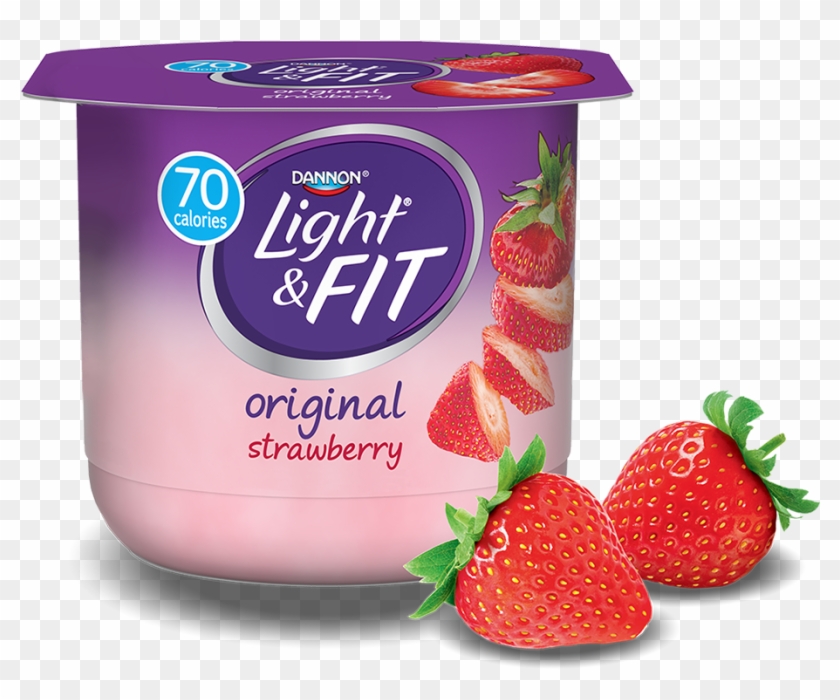 Strawberry Nonfat Yogurt - Yogurt Light & Fit Clipart #1171615
