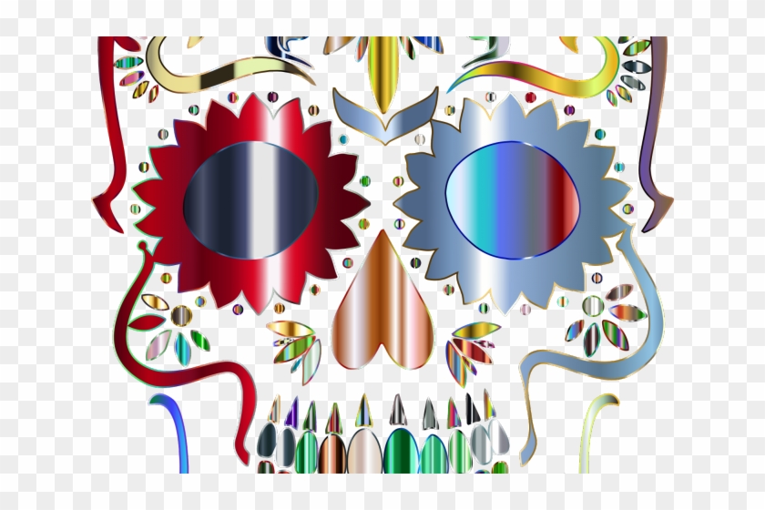 Sugar Skull Clipart Transparent Background - White Sugar Skull Png #1172100