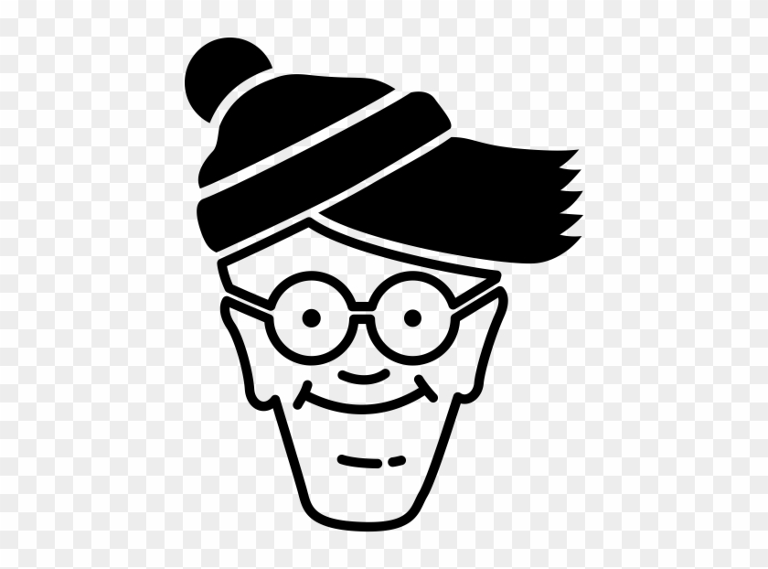 Where's Waldo Black And White Clipart
