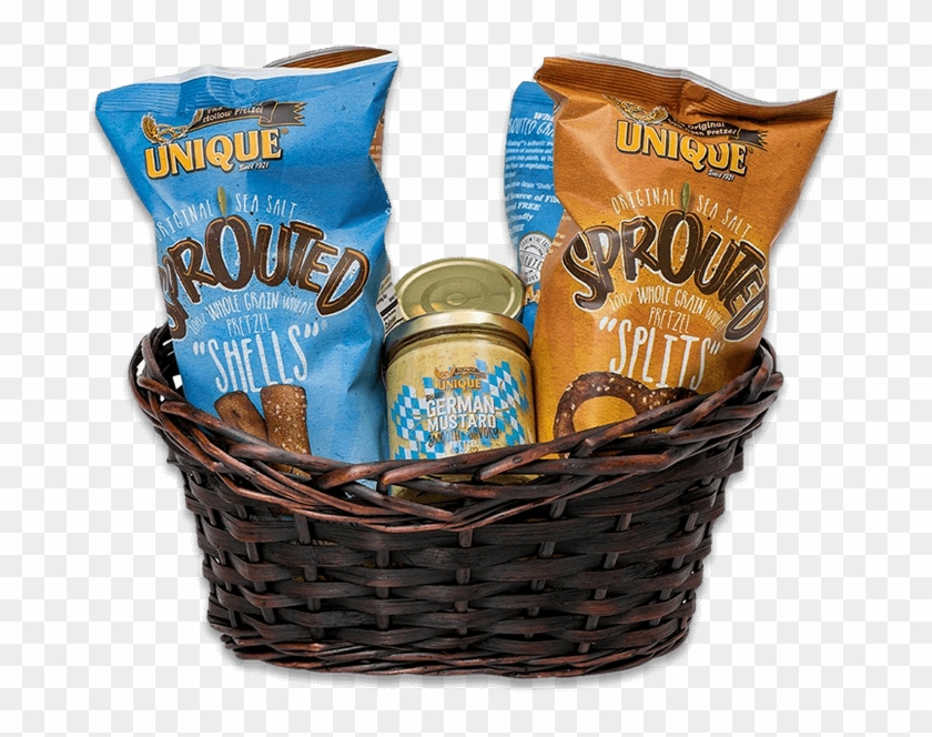 Small Diabetic Friendly Gift Basket Unique Pretzel - Mishloach Manot Clipart