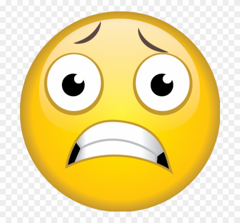 Collection Of Scary Face Clipart High - Smiley Worried - Png Download