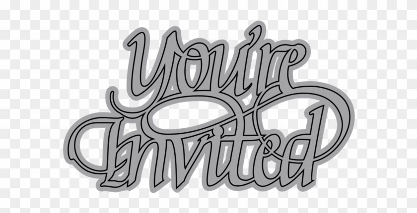 A Way With Words, You're Invited - Calligraphy Clipart #1173256