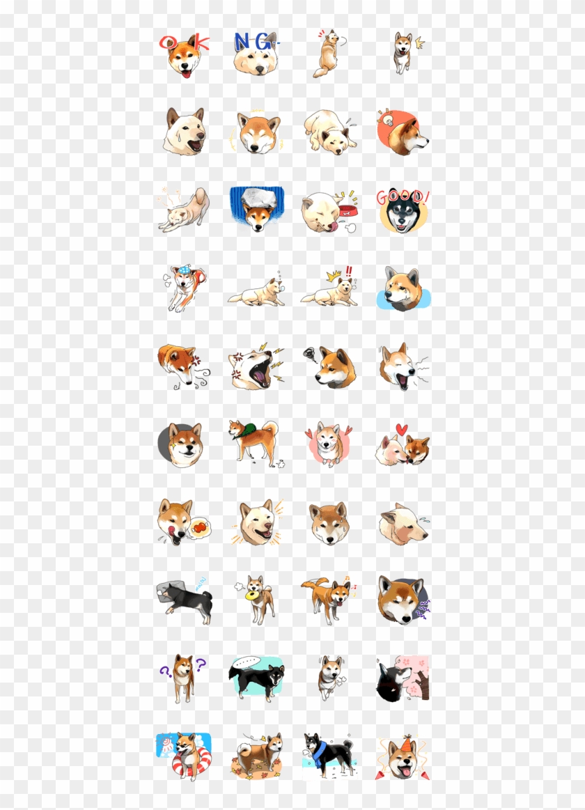 Japanese Shiba Inu Sticker - Cartoon Clipart