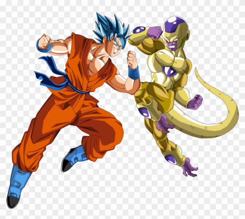 Goku Piccolo Gohan Krillin Vegeta And Yamcha - Goku Vs Freezer Gold Clipart #1174381