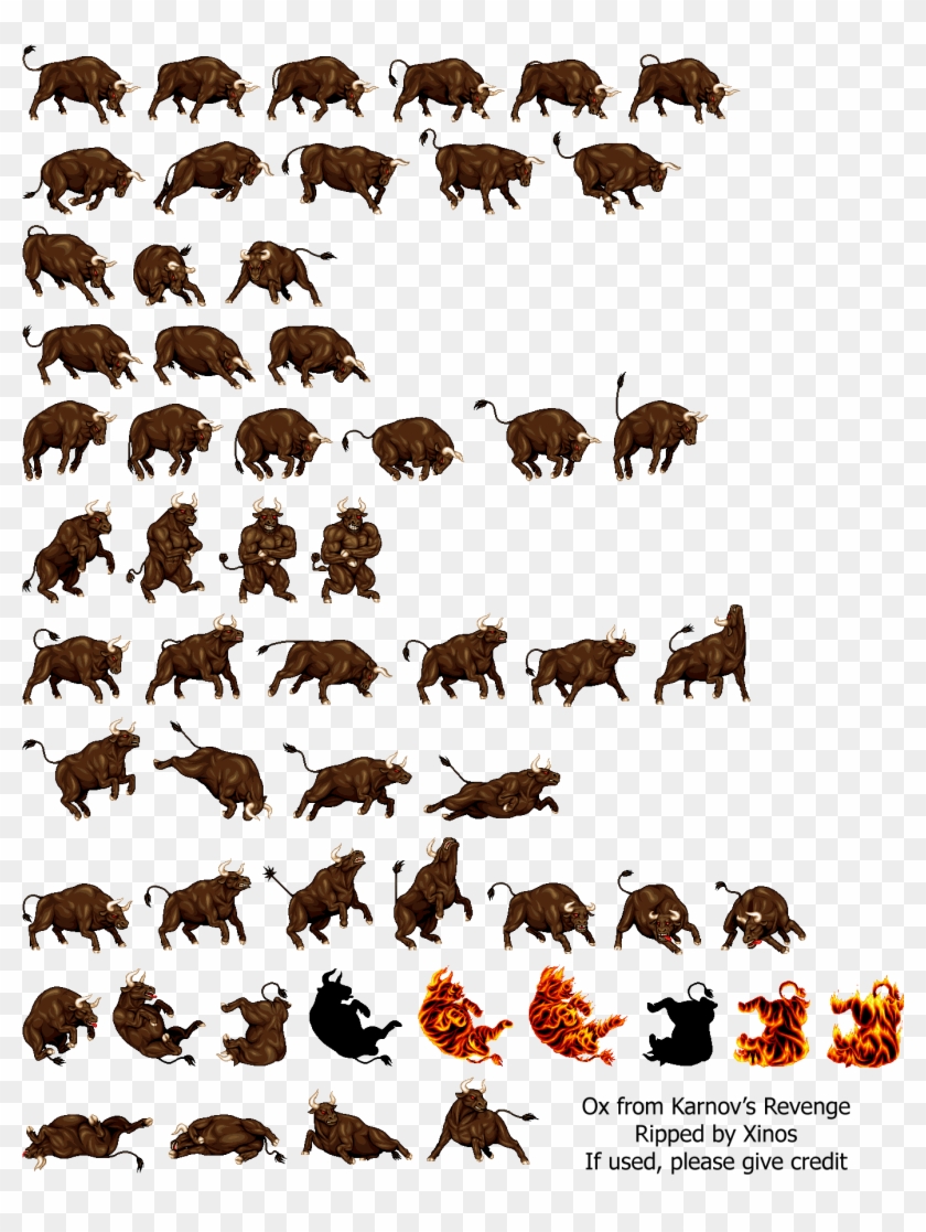 Click For Full Sized Image Ox - Ox Sprite Clipart #1174853
