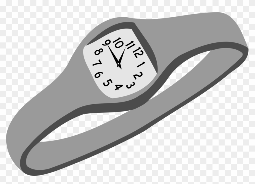 Analog Watch Pocket Watch Watch Strap Computer Icons - Wrist Watch Clipart Black And White - Png Download