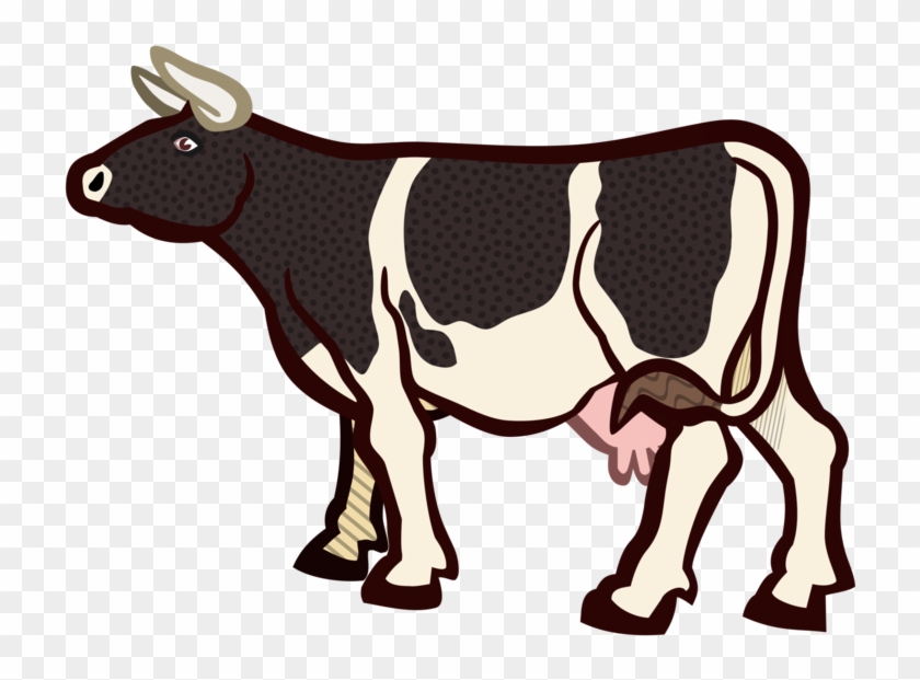 Cattle Clipart Guernsey Cow - Cow And Buffalo Cartoon - Png Download #1175915