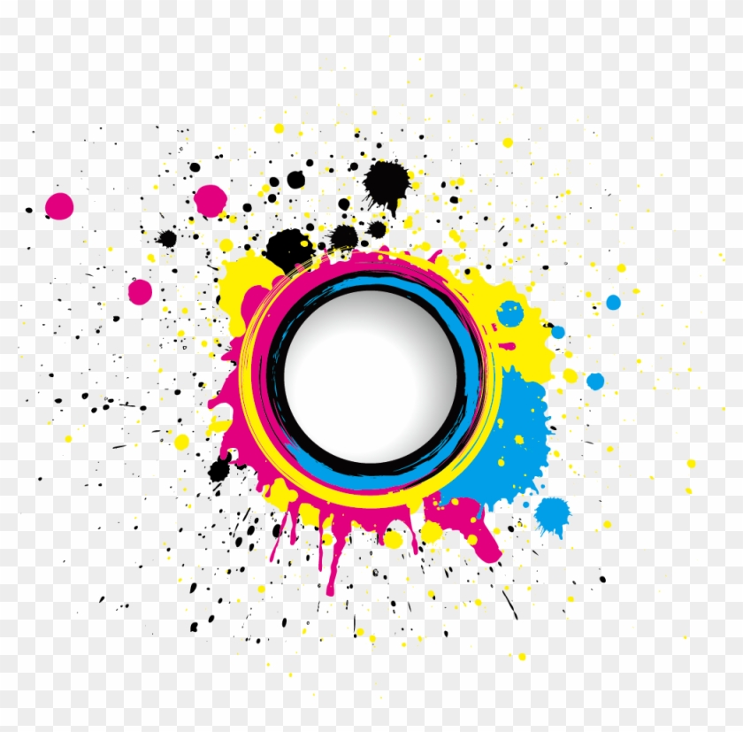 Graphic Cmyk Model Euclidean Photography Splash Colorful - Cmyk Colour Splash Png Clipart #1176201