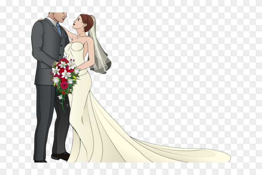 Couple Clipart Marriage - Wedding Couple Clipart - Png Download