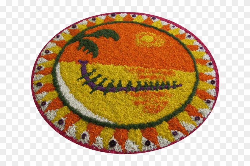 These Are A Few Flower Decorations Done During Onam - Onam Clipart