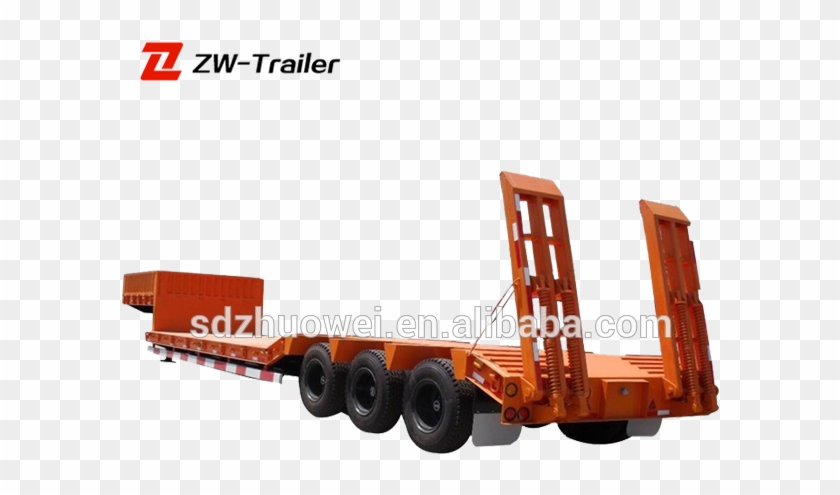 Hydraulic Multi Axles Low Bed/lowboy Truck Semi Trailer - Trailer Truck Clipart #1176656