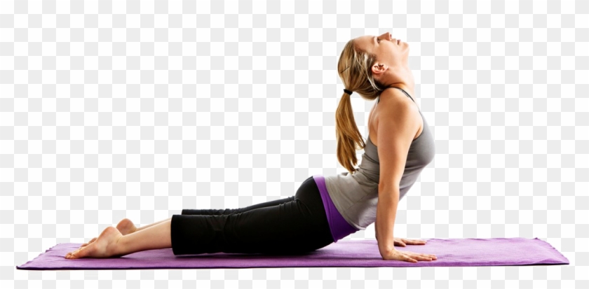 Woman Performing Yoga On Mat Png Image - Human Doing Yoga Png Clipart