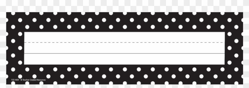 Tcr4001 Black Polka Dots Flat Name Plates Image - Black And White Polka Dots Labels Clipart