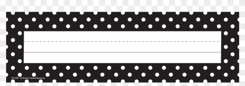 Tcr4001 Black Polka Dots Flat Name Plates Image - Black And White Polka Dots Labels Clipart #1177351