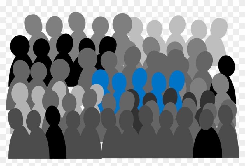 Standing Out In The Crowd - Cancer Patients In Group Clipart #1177506