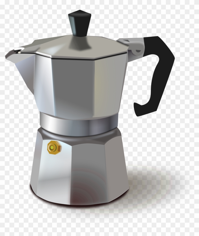 Italian Coffee Maker - Metal Italian Coffee Maker Clipart