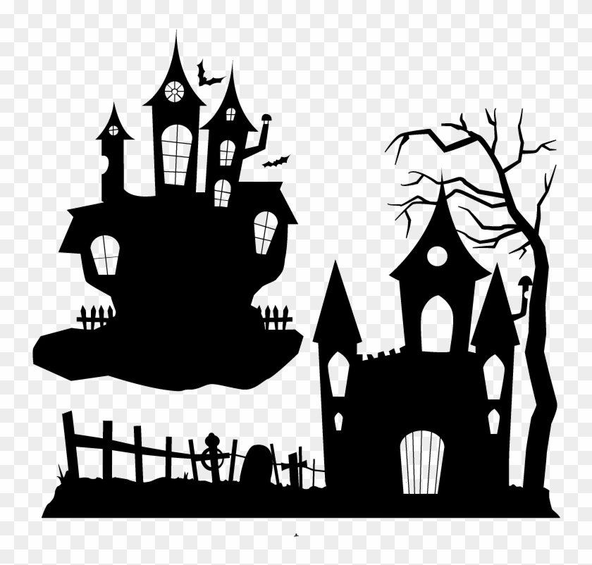 Halloween Ghost Party Clip Art - Halloween Castle Vector - Png Download #1178782
