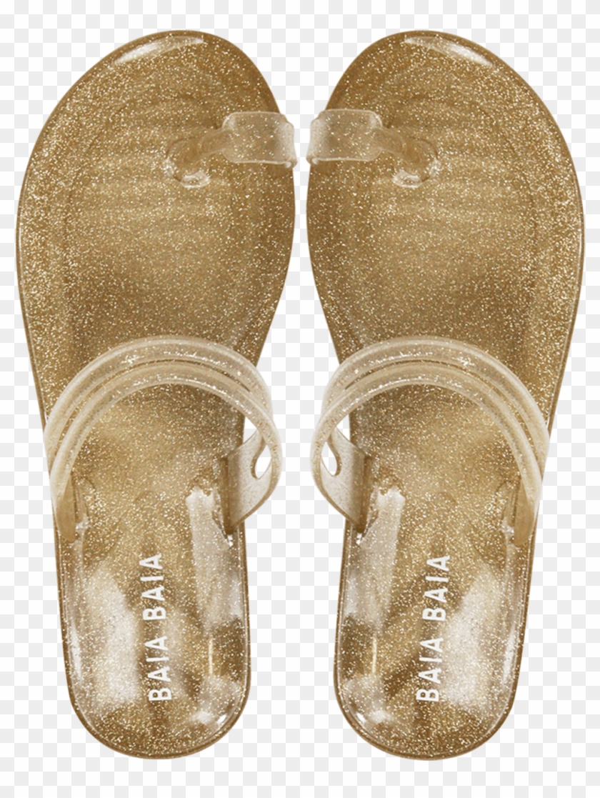 Lily Nu Pieds Sandals Gold Glitter - Flip-flops Clipart #1178893