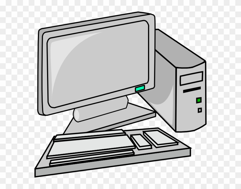 Desktop Clipart - Gambar Komputer Hitam Putih - Png Download #1179271