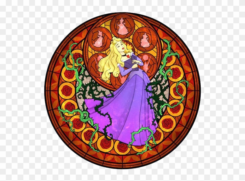 Sleeping Beauty Clipart Beauty Sleep - Kingdom Hearts Stained Glass Window - Png Download #1179325