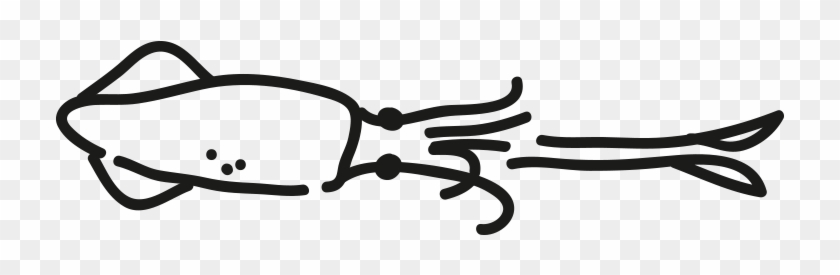 Patagonian Squid - Line Art Clipart #1179531