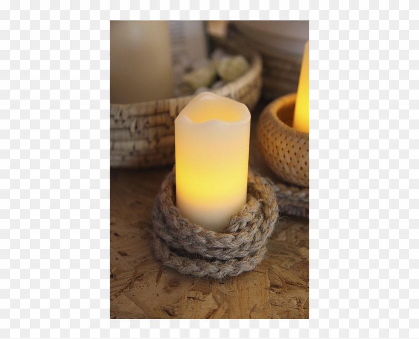 Led Pillar Candle 2p Wave - Candle Clipart #1180708