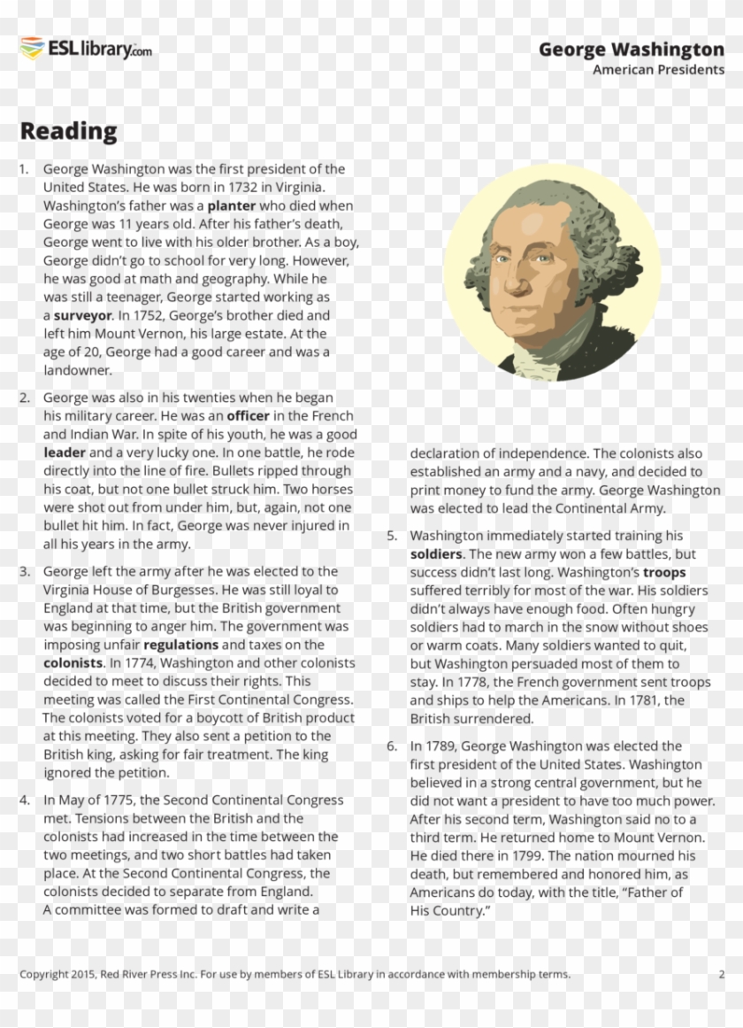 George Washington American Presidents Reading - "seeking An American Art Of The Dance" Clipart