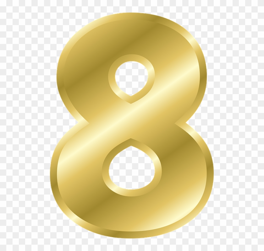 Download Number8 Png Transparent Images Transparent - Gold Number 8 Clipart #1181910