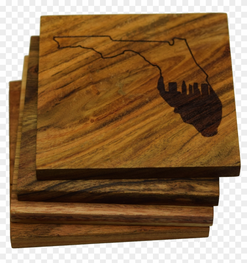 Miami Skyline Within Florida Outline Coasters - Plywood Clipart #1182404