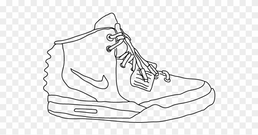 Collection Of Air Yeezy 2 Drawing High Quality, Free - Sneakers Clipart